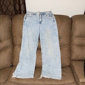 American Eagle Outfitters Light Wash wide leg jeans